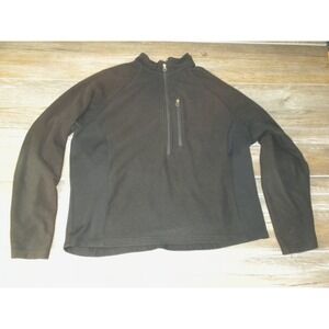 Marmot Jacket Mens XL Black Dropline Polartec Thermal Fleece‎ Half Zip Sweater